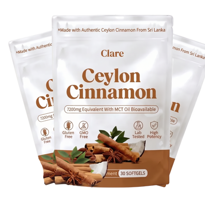 Clare Ceylon Cinnamon 7200mg equivalent with MCT Oil