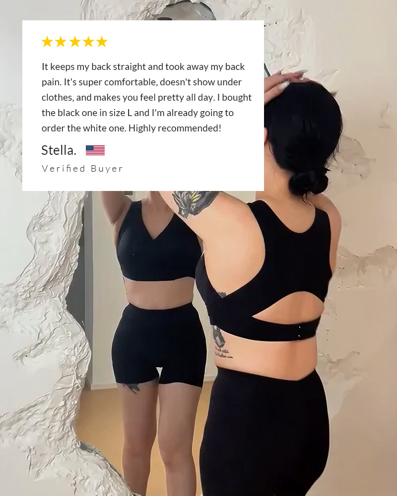 Clare Cross Back Front Closure Wireless Posture Bra