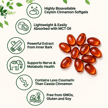 Clare Ceylon Cinnamon 7200mg equivalent with MCT Oil