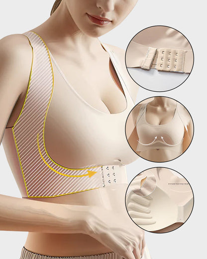 Clare Cross Back Front Closure Wireless Posture Bra