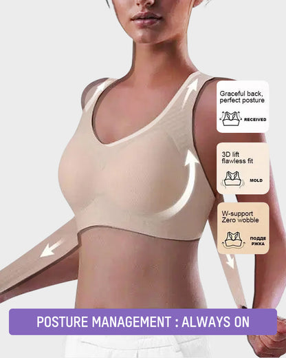 Clare Cross Back Front Closure Wireless Posture Bra