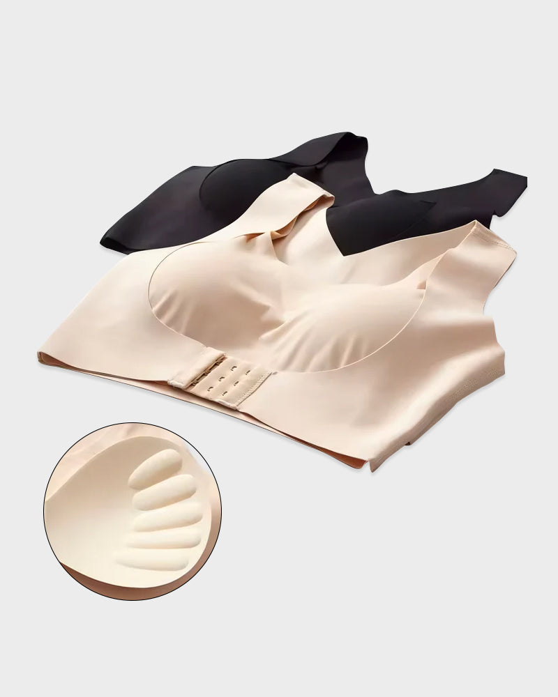 Clare Cross Back Front Closure Wireless Posture Bra