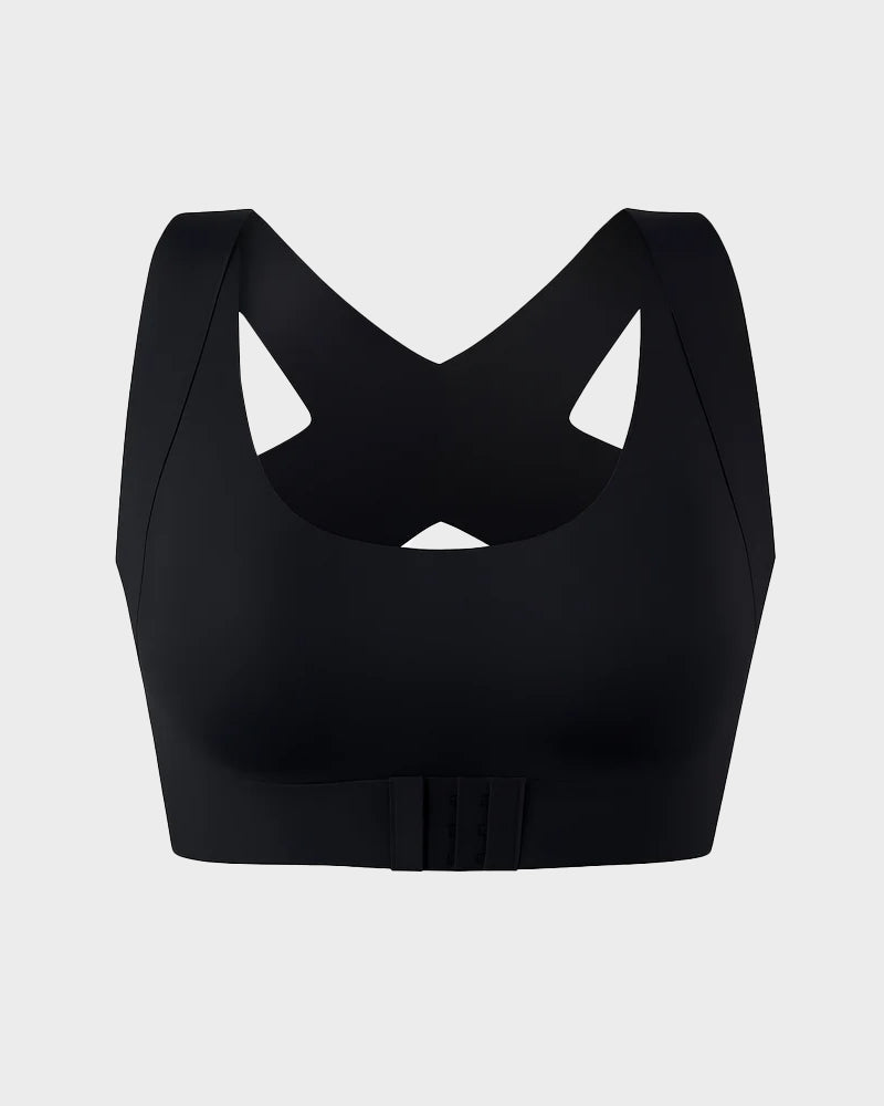 Clare Cross Back Front Closure Wireless Posture Bra