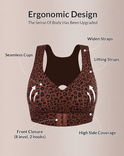 Clare Cross Back Front Closure Wireless Posture Bra